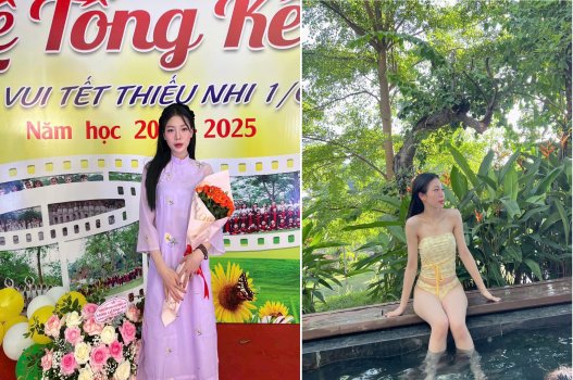 Giáo viên mầm non bí mật quyến rũ với ánh mắt gợi cảm